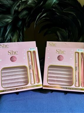 2 She Makeup LuxeLook DIY Cluster Eyelash Extensions - brand new
